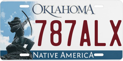 OK license plate 787ALX
