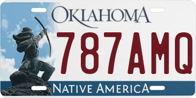 OK license plate 787AMQ