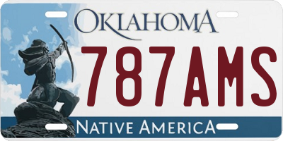 OK license plate 787AMS