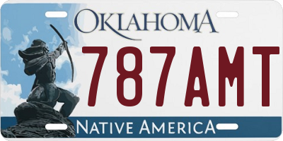 OK license plate 787AMT