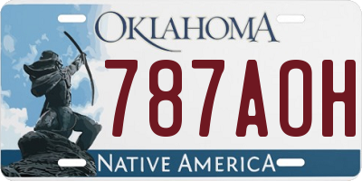 OK license plate 787AOH