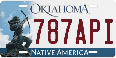 OK license plate 787API