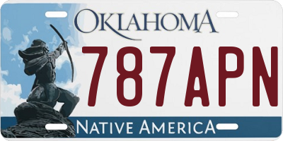 OK license plate 787APN