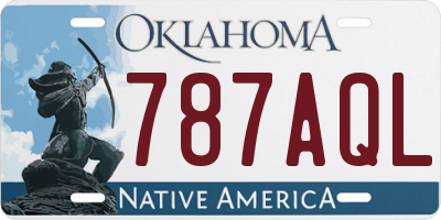 OK license plate 787AQL