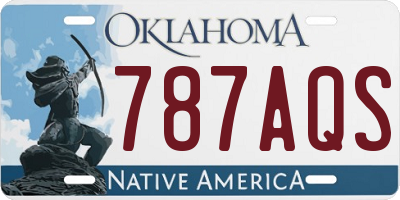 OK license plate 787AQS