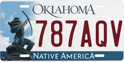 OK license plate 787AQV
