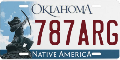 OK license plate 787ARG