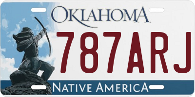 OK license plate 787ARJ