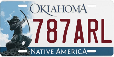 OK license plate 787ARL