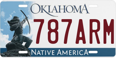OK license plate 787ARM