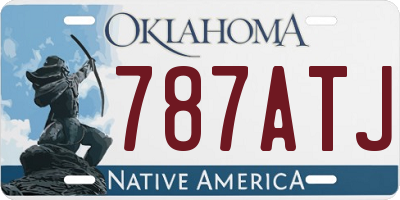 OK license plate 787ATJ
