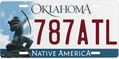 OK license plate 787ATL