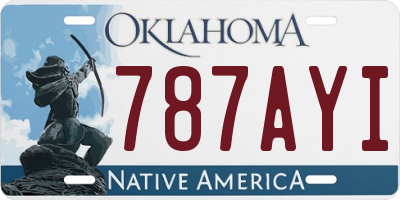 OK license plate 787AYI