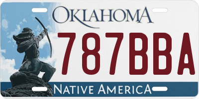 OK license plate 787BBA