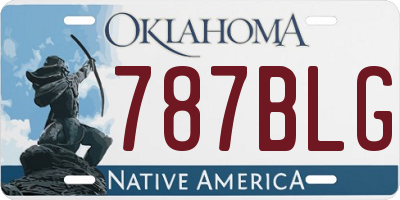 OK license plate 787BLG