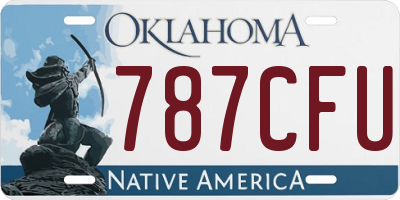 OK license plate 787CFU