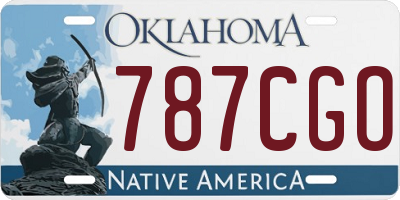 OK license plate 787CGO