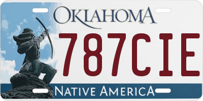 OK license plate 787CIE