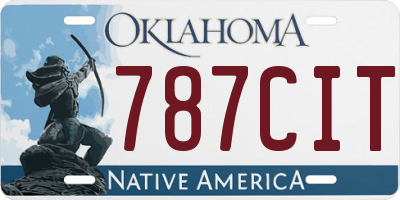 OK license plate 787CIT