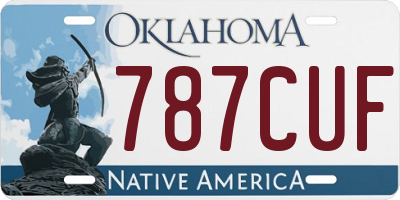 OK license plate 787CUF