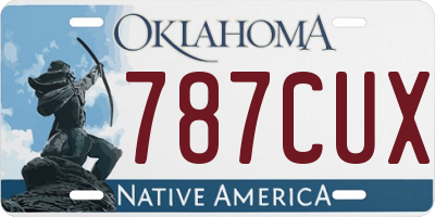 OK license plate 787CUX