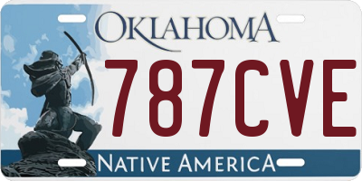OK license plate 787CVE