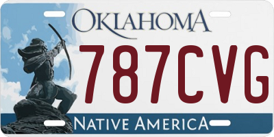 OK license plate 787CVG