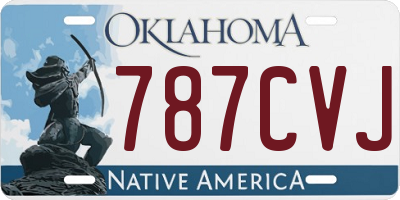 OK license plate 787CVJ