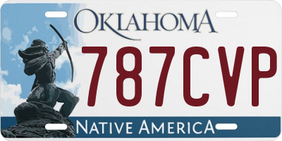 OK license plate 787CVP
