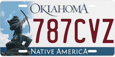 OK license plate 787CVZ