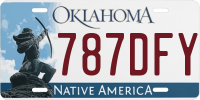 OK license plate 787DFY