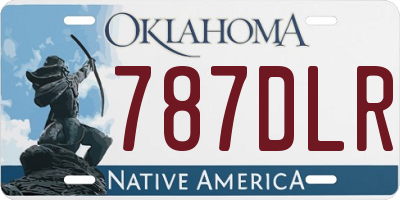 OK license plate 787DLR
