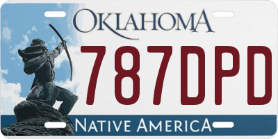 OK license plate 787DPD