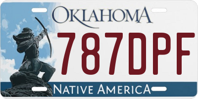 OK license plate 787DPF