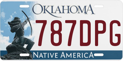 OK license plate 787DPG