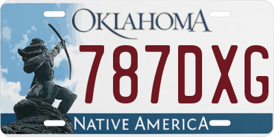 OK license plate 787DXG