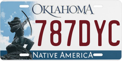 OK license plate 787DYC