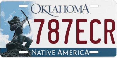 OK license plate 787ECR