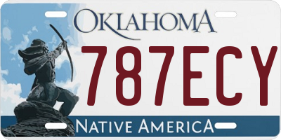 OK license plate 787ECY