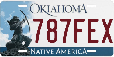 OK license plate 787FEX