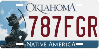 OK license plate 787FGR