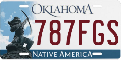 OK license plate 787FGS