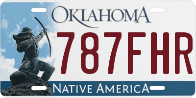 OK license plate 787FHR
