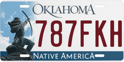 OK license plate 787FKH