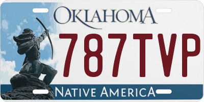 OK license plate 787TVP