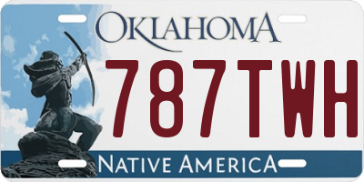 OK license plate 787TWH