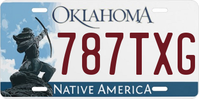 OK license plate 787TXG