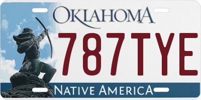 OK license plate 787TYE