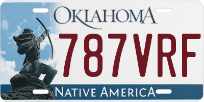 OK license plate 787VRF