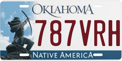 OK license plate 787VRH